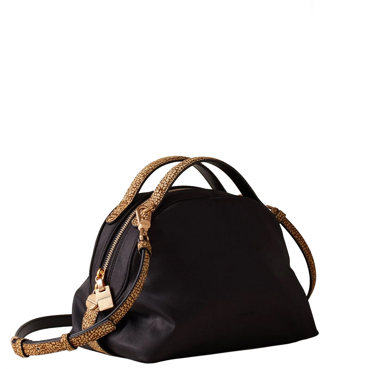 Borbonese Bauletto Sexy Bag Small Nero OP Naturale - 3