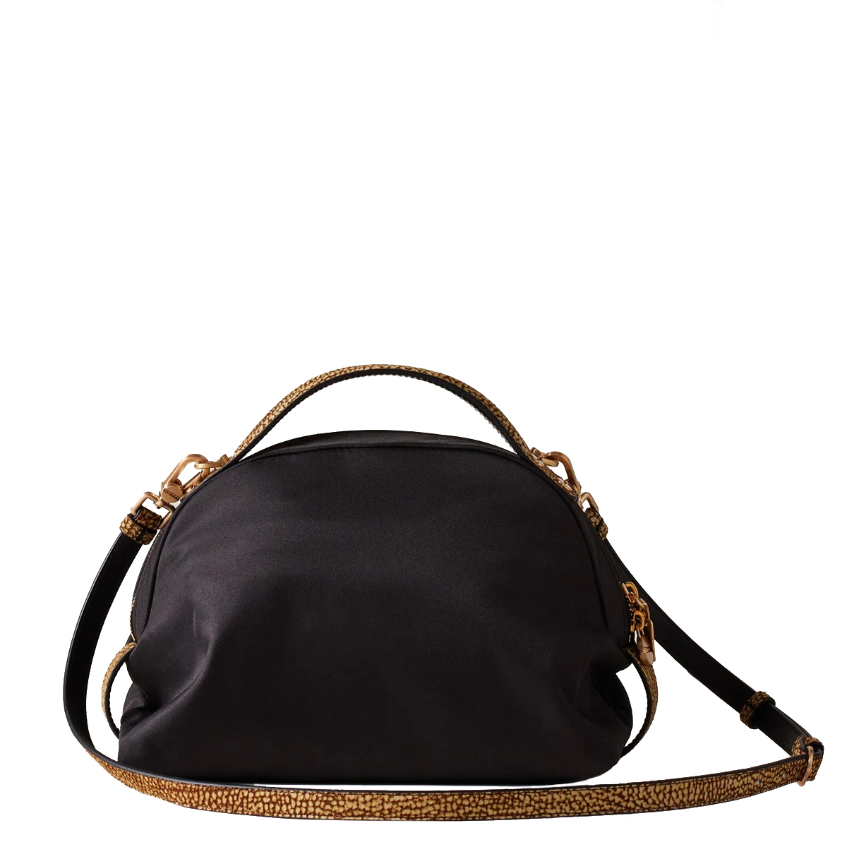 Borbonese Bauletto Sexy Bag Small Nero OP Naturale - 4