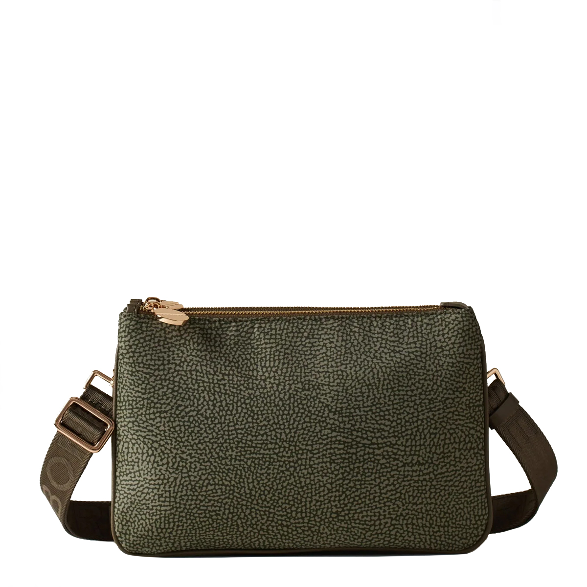 Borbonese Tracollina in Nylon Riciclato Verde Militare - 1