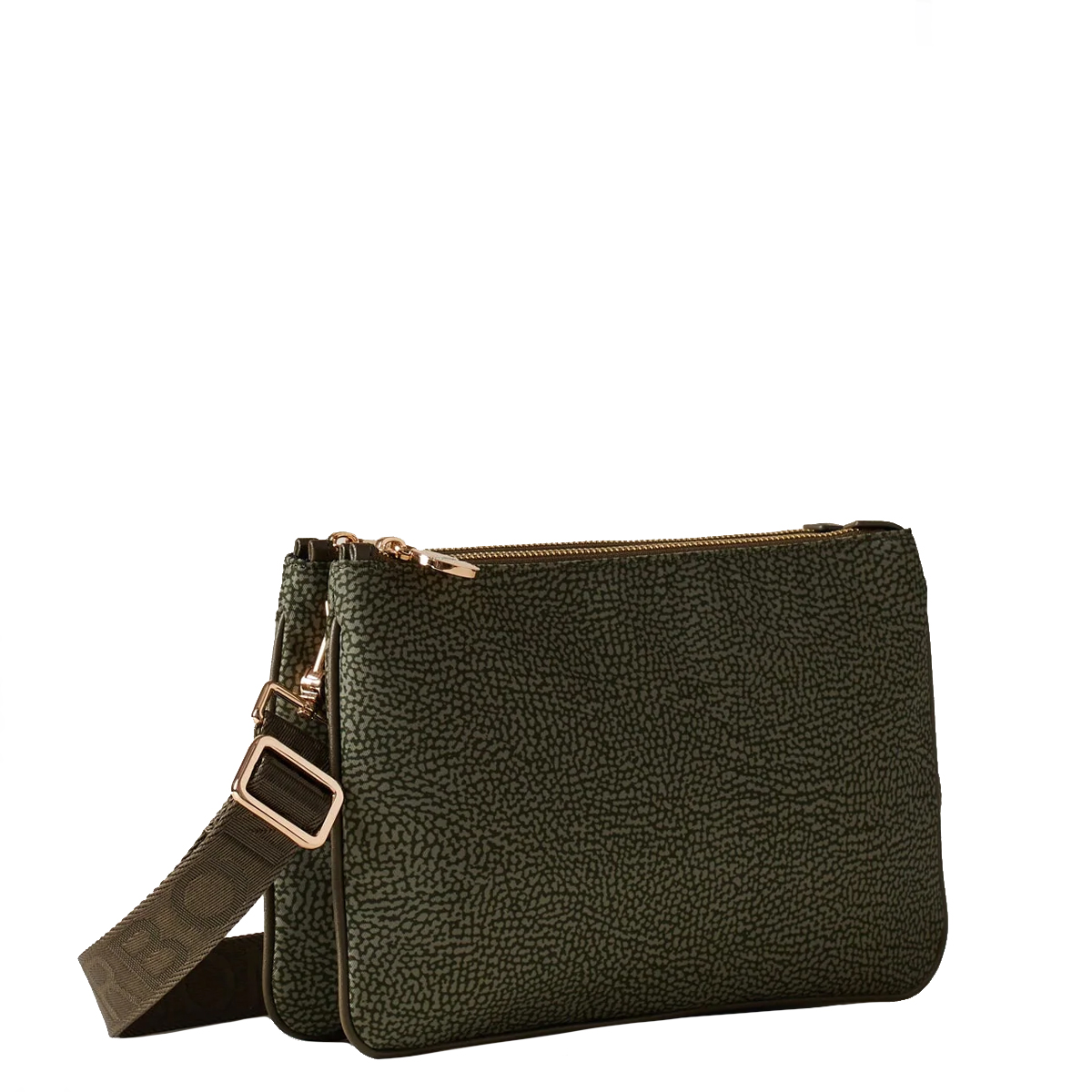 Borbonese Tracollina in Nylon Riciclato Verde Militare - 3