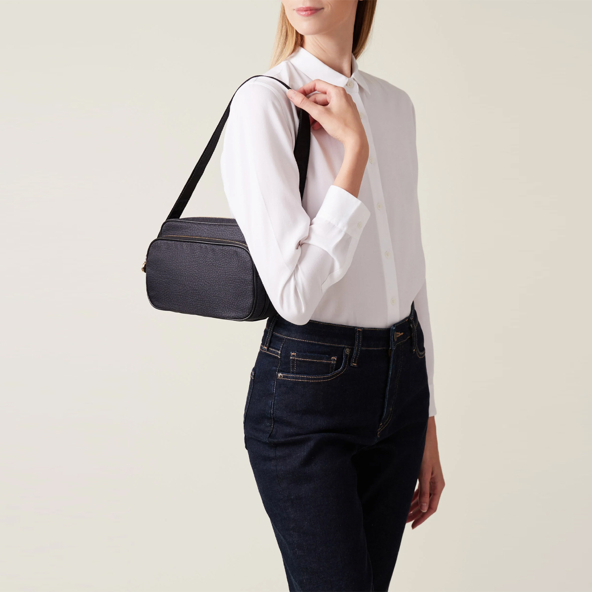 Borbonese Camera Bag Small Dark Black - 2 Borbonese Camera Bag Small Dark Black - 2