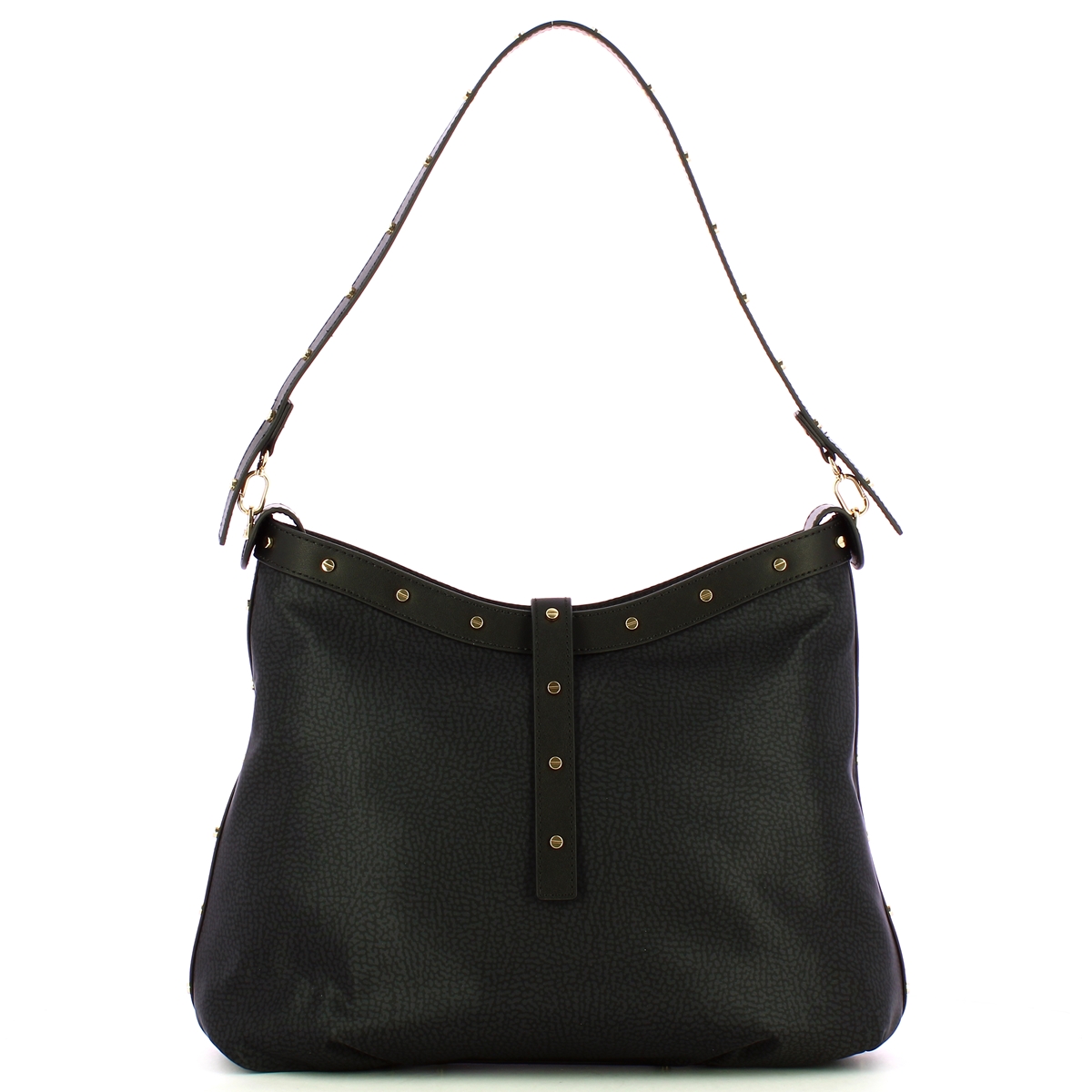 Borbonese Borsa a spalla Hobo Medium Dark Black - 1
