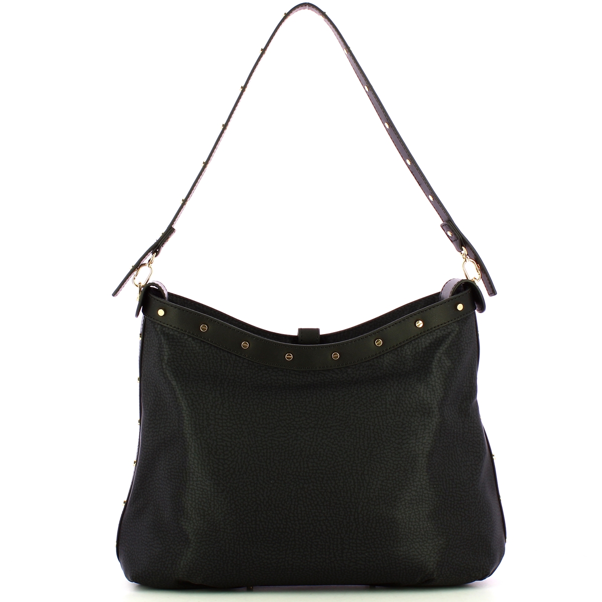Borbonese Borsa a spalla Hobo Medium Dark Black - 3