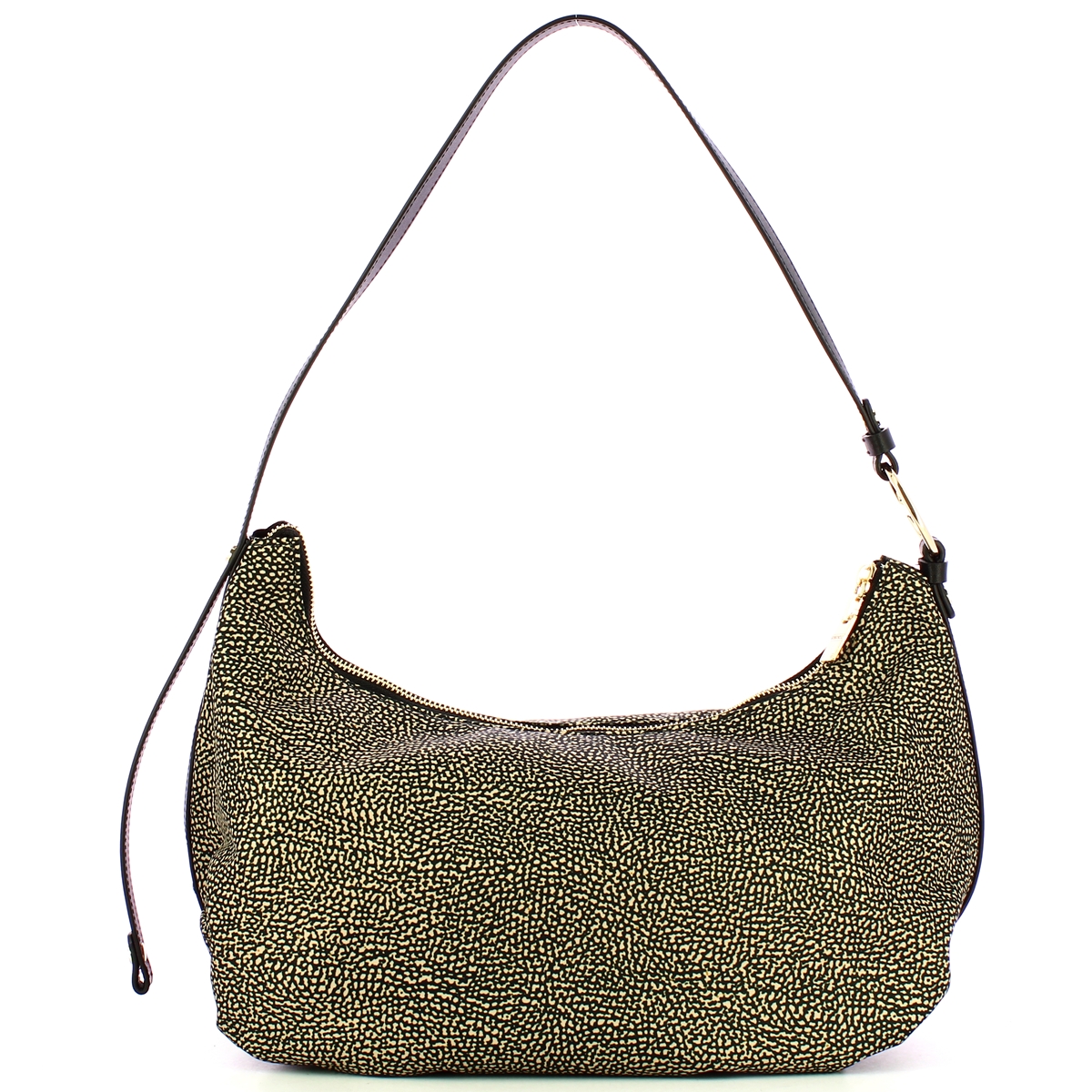 Borbonese Hobo Medium OP Naturale Nero - 3 Borbonese Hobo Medium OP Naturale Nero - 3