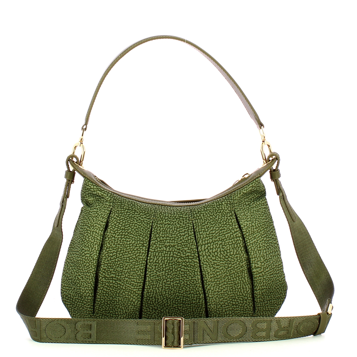 Borbonese Sottospalla Hobo Small Verde Militare - 3