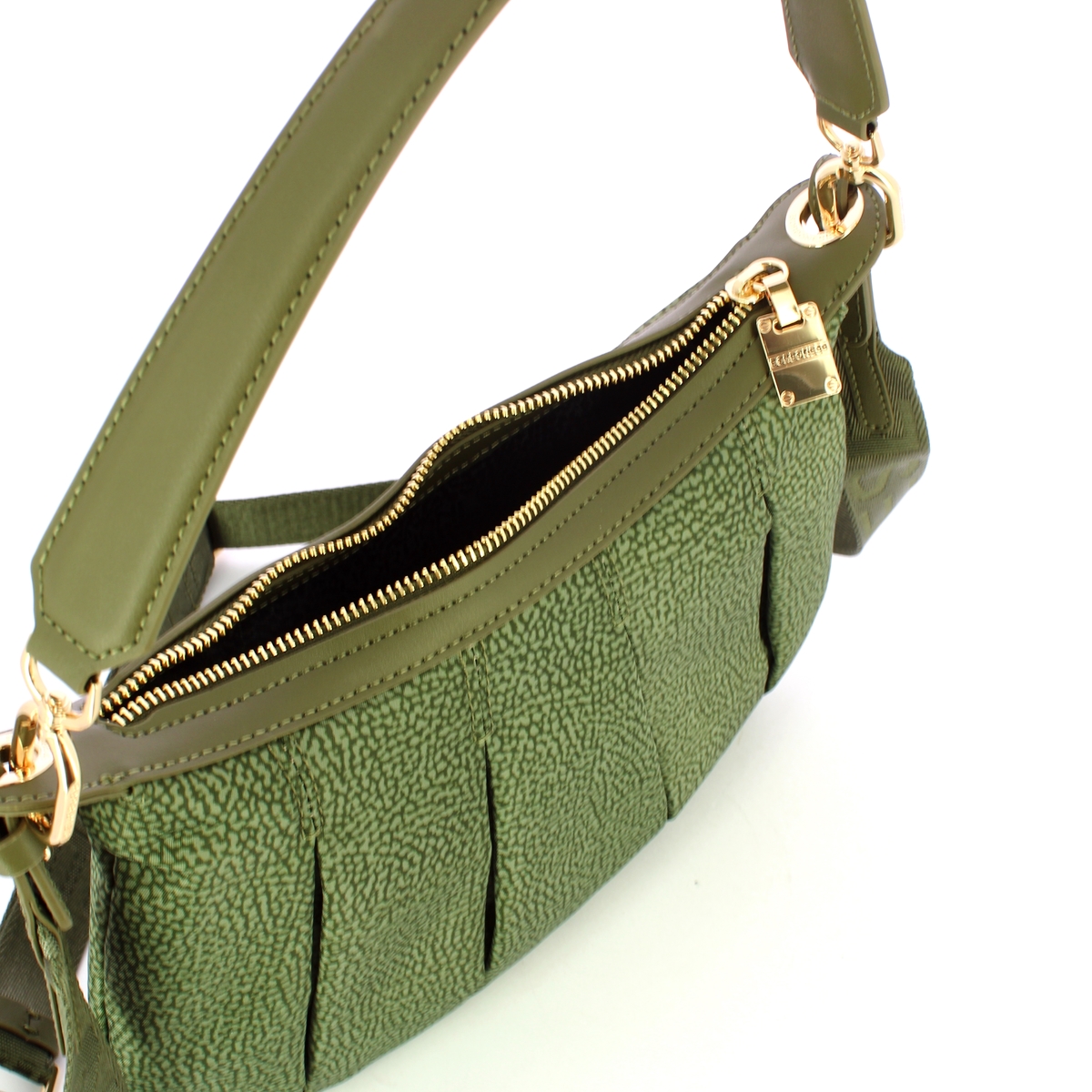 Borbonese Sottospalla Hobo Small Verde Militare - 4