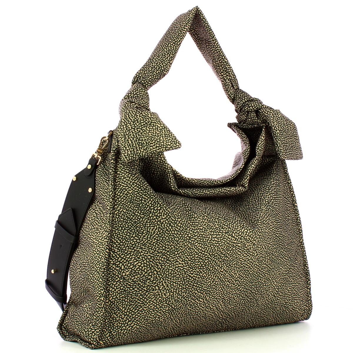 Borbonese Borsa a spalla Hobo Lover Large OP Naturale Nero - 2