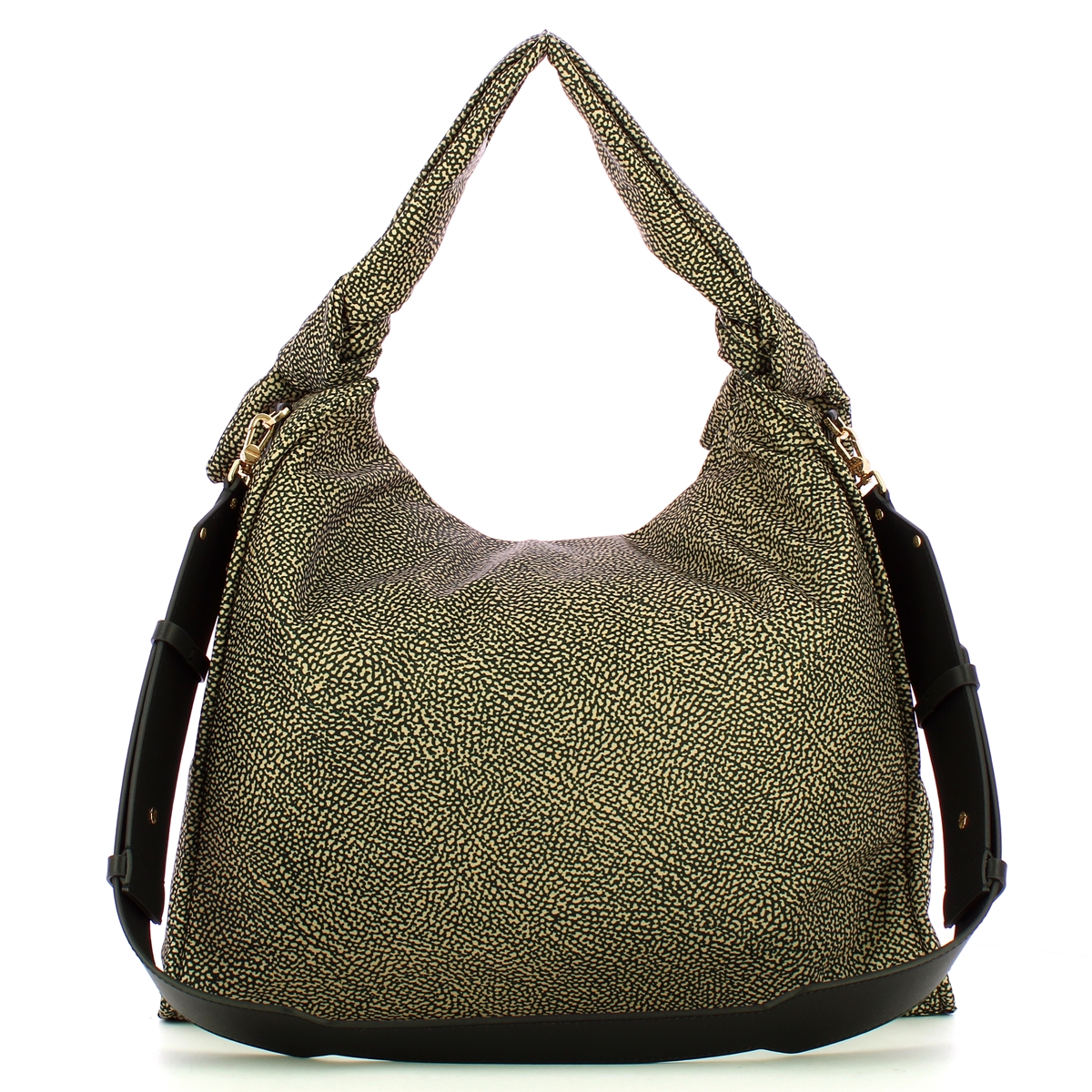 Borbonese Borsa a spalla Hobo Lover Large OP Naturale Nero - 3