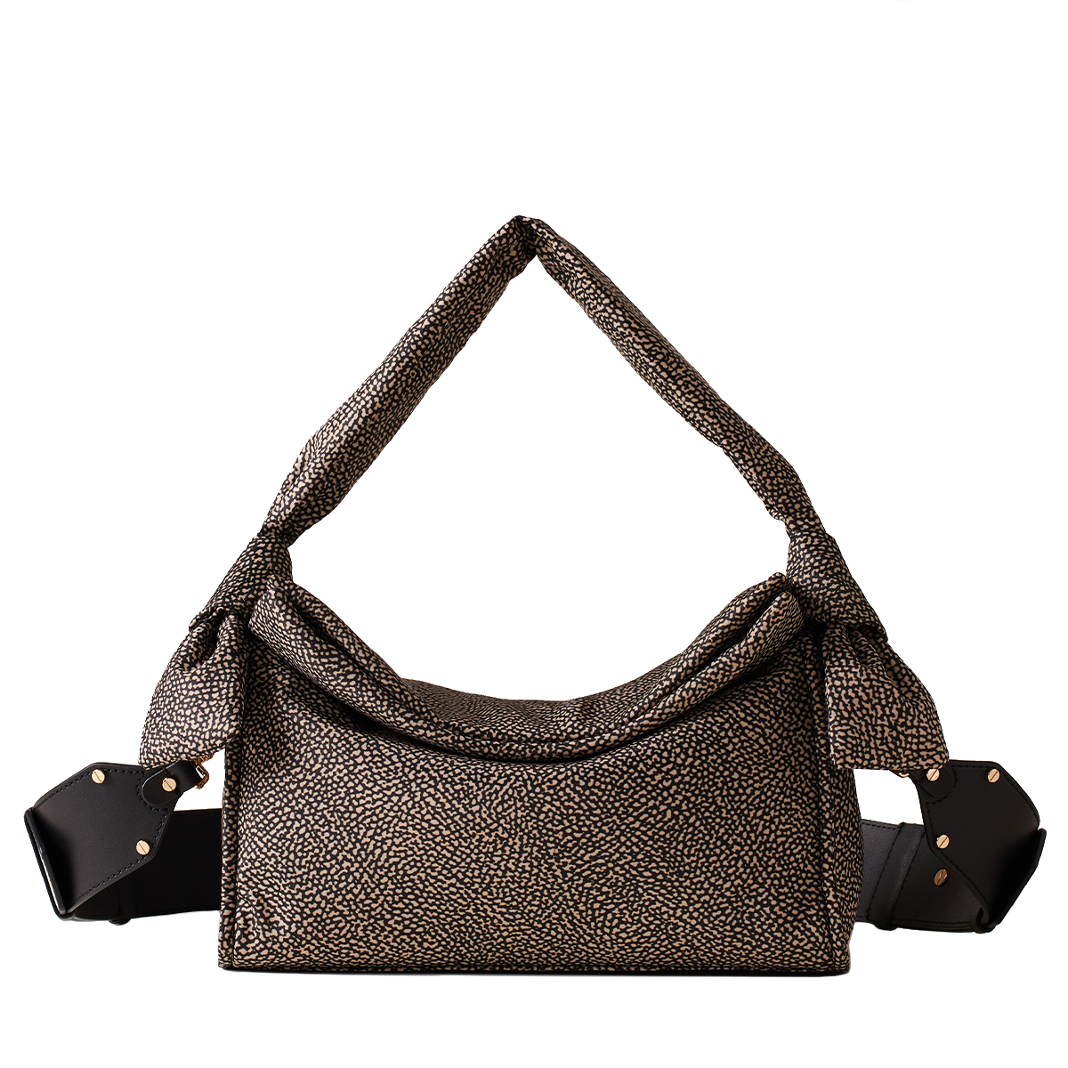 Borbonese Sottospalla Hobo Lover Small OP Naturale Nero - 1 Borbonese Sottospalla Hobo Lover Small OP Naturale Nero - 1