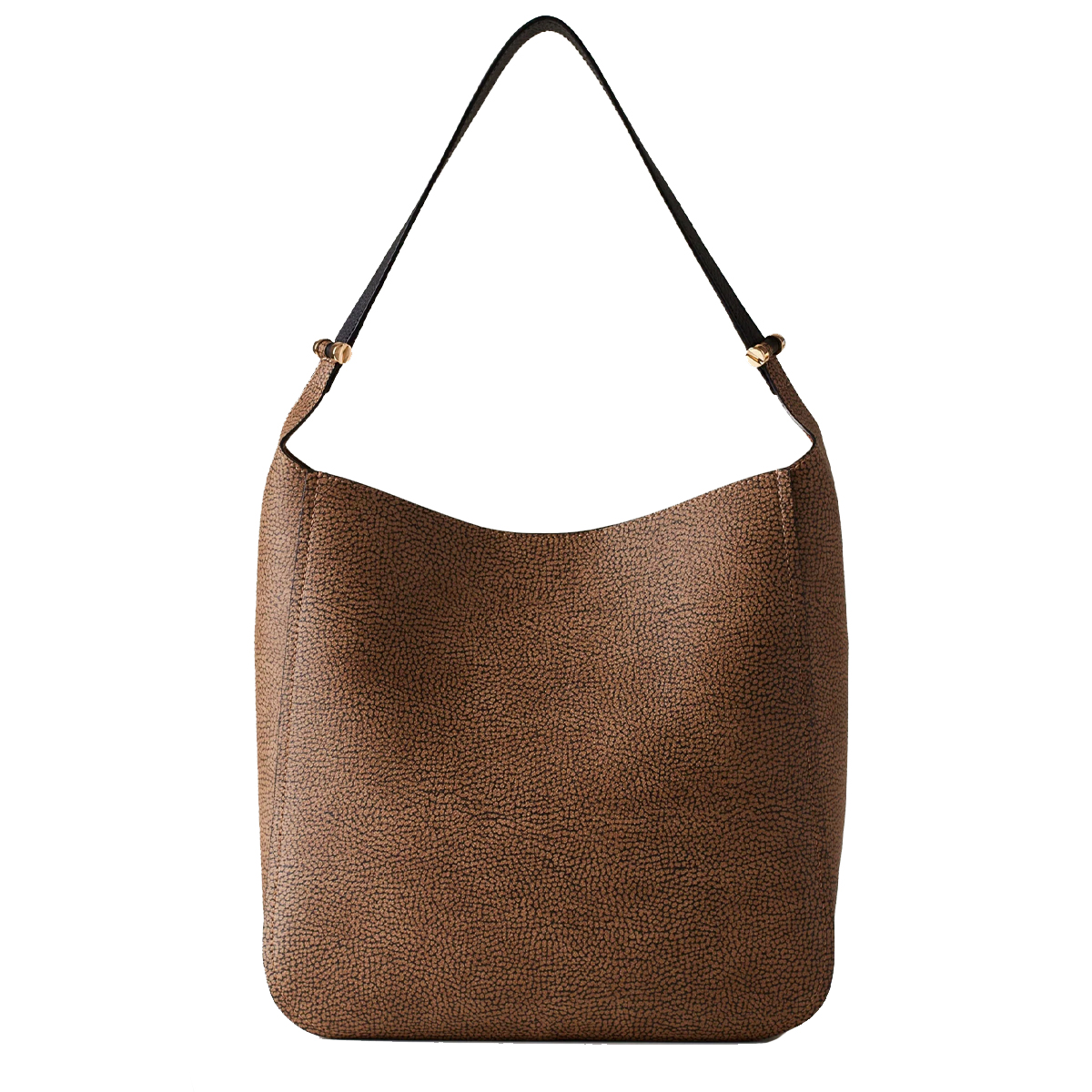 Borbonese Hobo Bolt Medium OP Naturale Black - 1