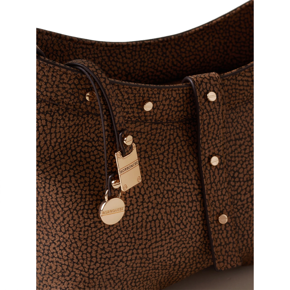 Borbonese Borsa a spalla Metropole Hobo Mini OP Naturale Nero - 5 Borbonese Borsa a spalla Metropole Hobo Mini OP Naturale Nero - 5