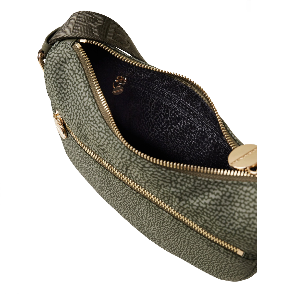 Borbonese Mini Borsa Luna Bag con taschino Verde Militare - 6