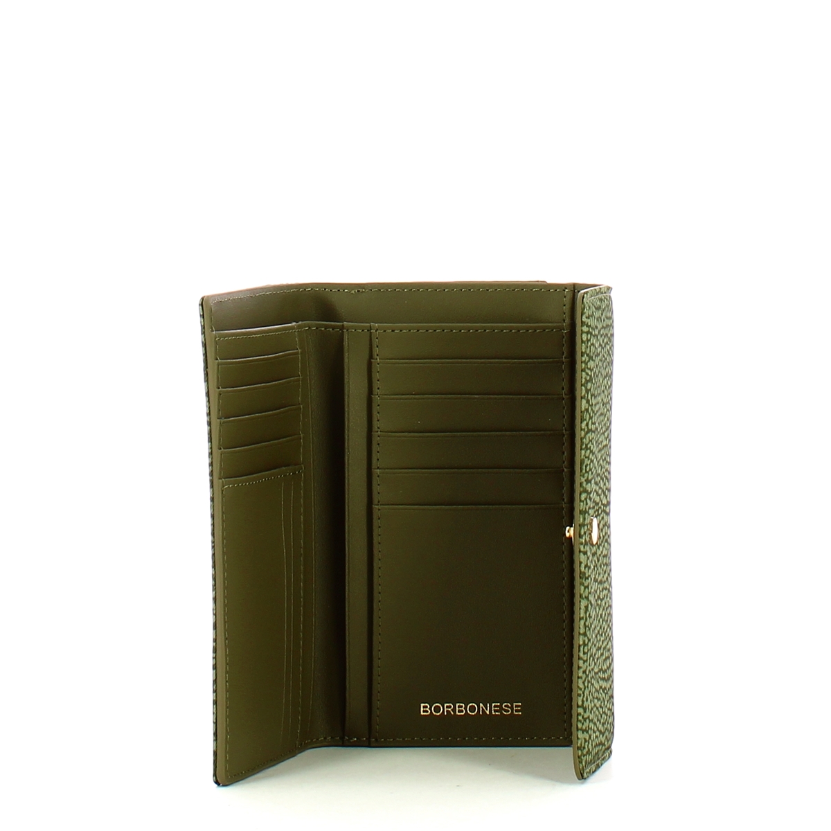 Borbonese Portafoglio Medium RFID in Nylon Riciclato Verde Militare - 3 Borbonese Portafoglio Medium RFID in Nylon Riciclato Verde Militare - 3