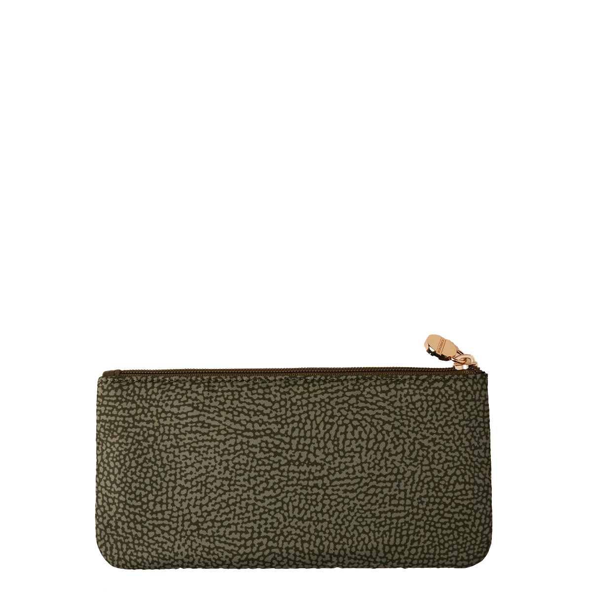Borbonese Bustina Portadocumenti in Nylon Riciclato Verde Militare - 2