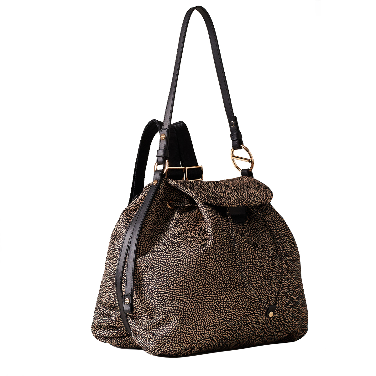 Borbonese Zaino Medium OP Naturale Nero - 2