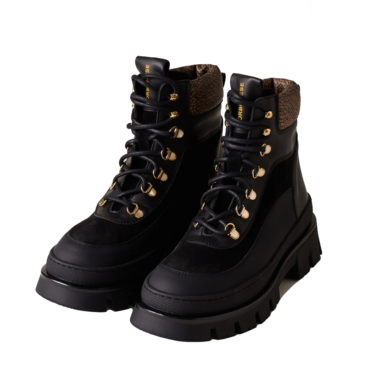 Borbonese Combat Boot Pedula Nero OP Naturale - 3 Borbonese Combat Boot Pedula Nero OP Naturale - 3