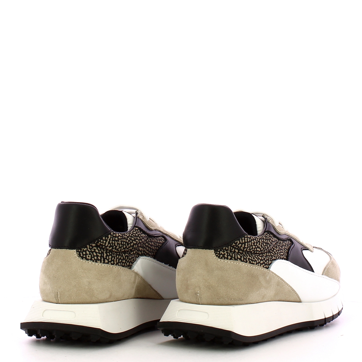 Borbonese Sneakers Beige Bianco OP Naturale - 3 Borbonese Sneakers Beige Bianco OP Naturale - 3