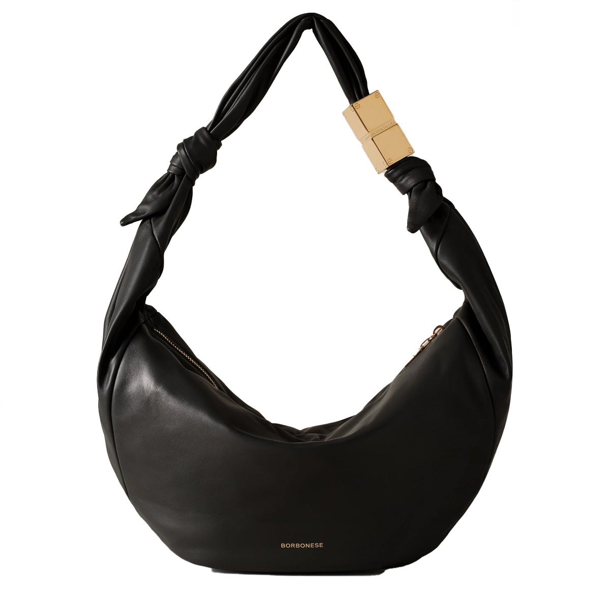 Borbonese Hobo Bag Domino Medium Nero - 4 Borbonese Hobo Bag Domino Medium Nero - 4