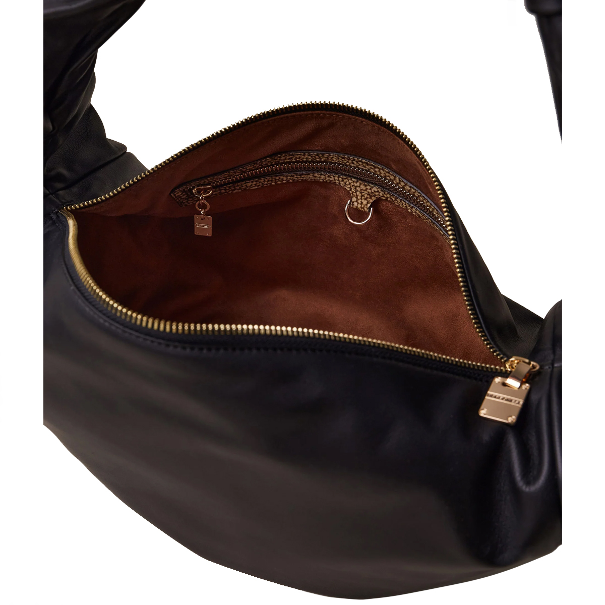 Borbonese Hobo Bag Domino Medium Nero - 5 Borbonese Hobo Bag Domino Medium Nero - 5