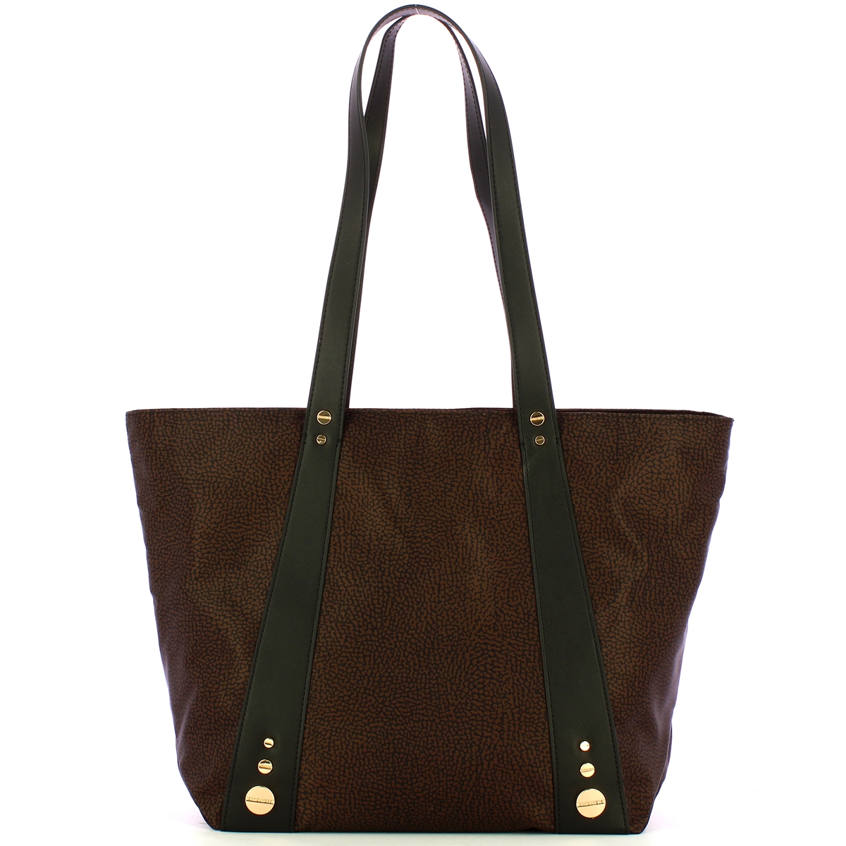 Borbonese Shopping Bag Medium Road Testa Moro Nero - 1