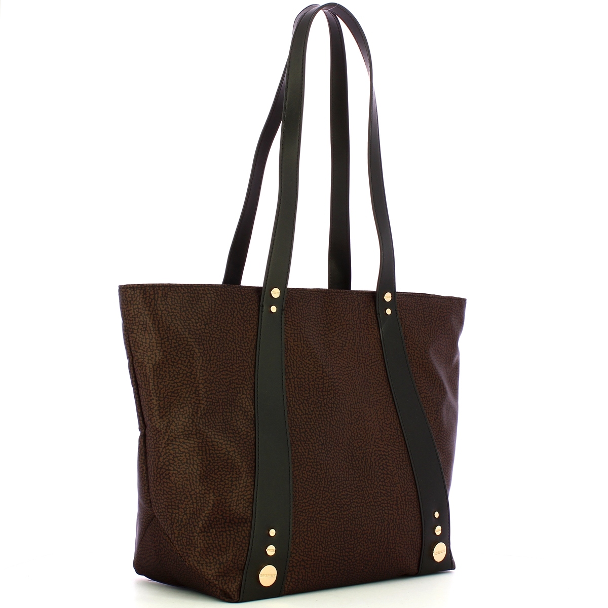 Borbonese Shopping Bag Medium Road Testa Moro Nero - 2