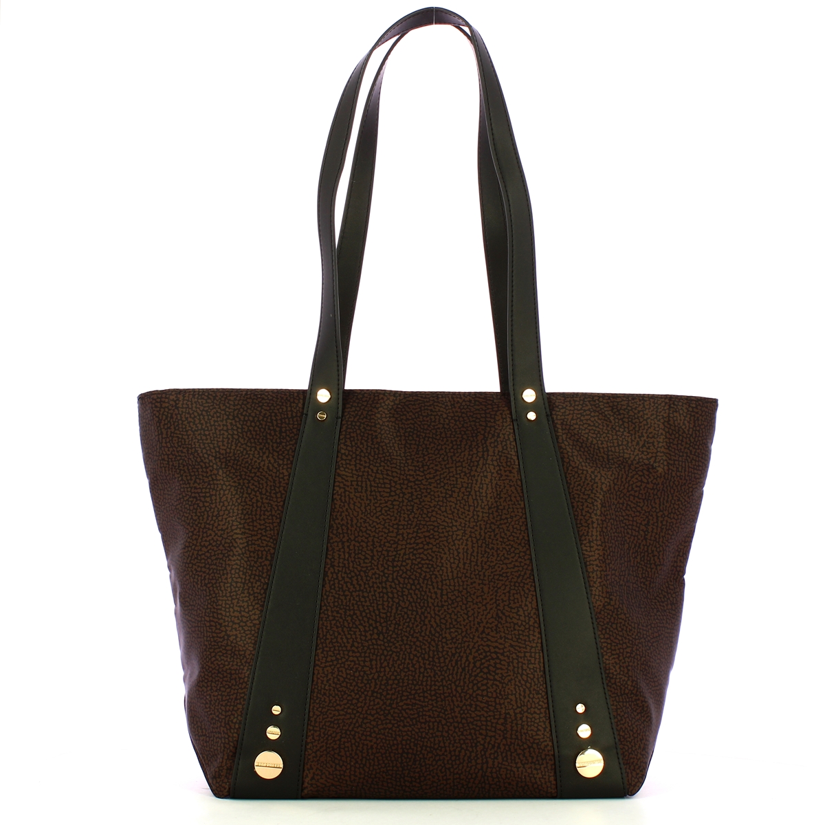 Borbonese Shopping Bag Medium Road Testa Moro Nero - 3
