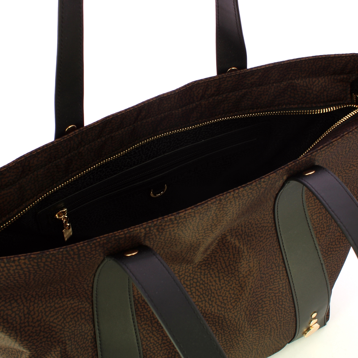 Borbonese Shopping Bag Medium Road Testa Moro Nero - 4