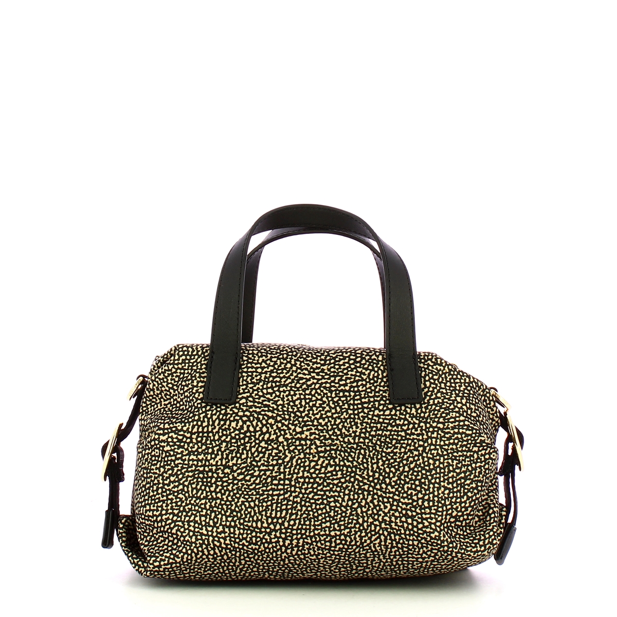 Borbonese Bauletto Mini OP Naturale Nero - 3 Borbonese Bauletto Mini OP Naturale Nero - 3