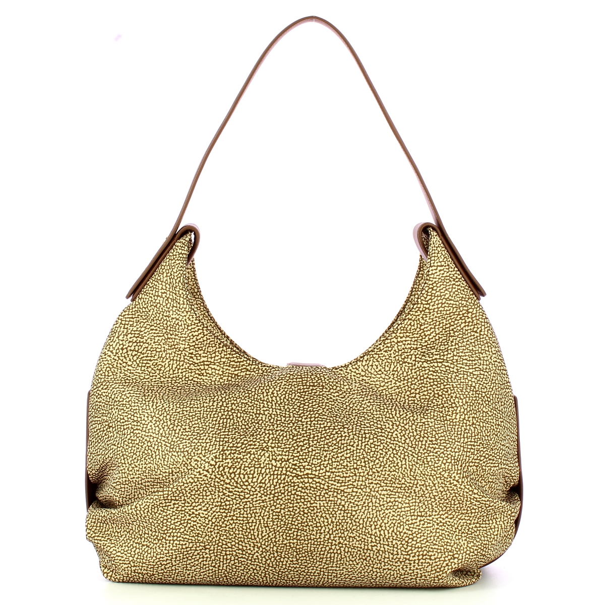 Borbonese Borsa a spalla Eclipse Hobo Medium Beige Marrone - 3