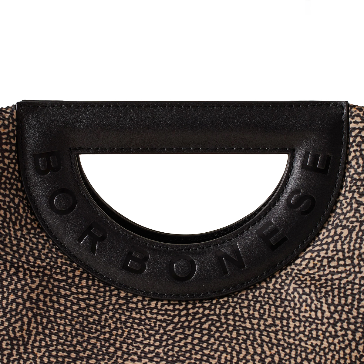 Borbonese Bouche Shopper Small OP Naturale Nero - 6