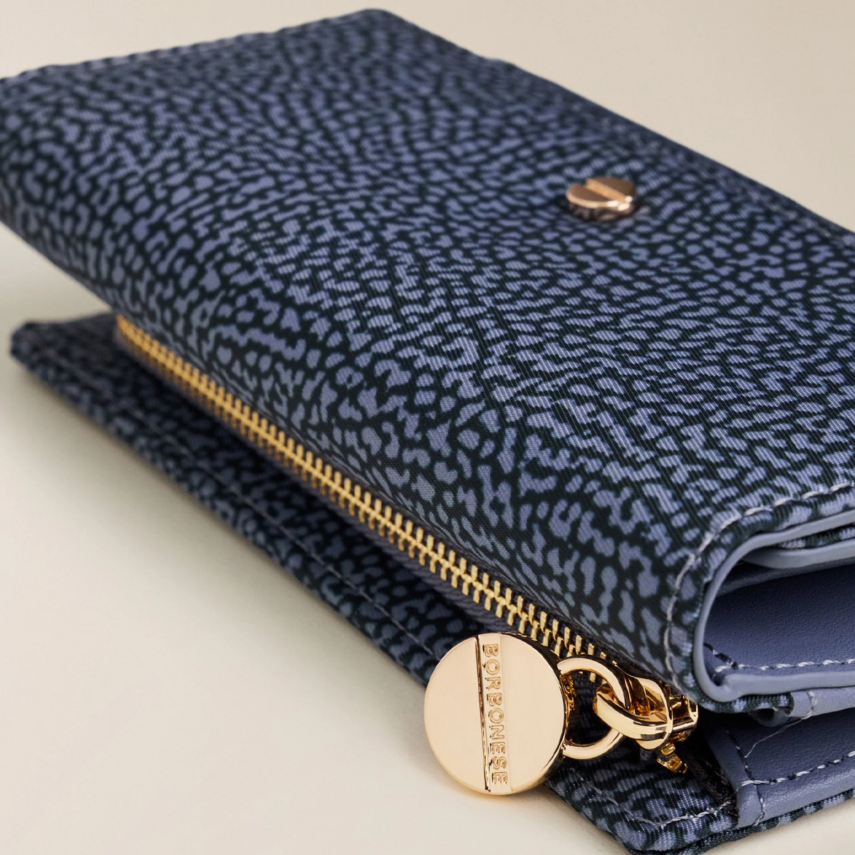 Borbonese Denim Medium Wallet with RFID made of Recycled Nylon - 4
