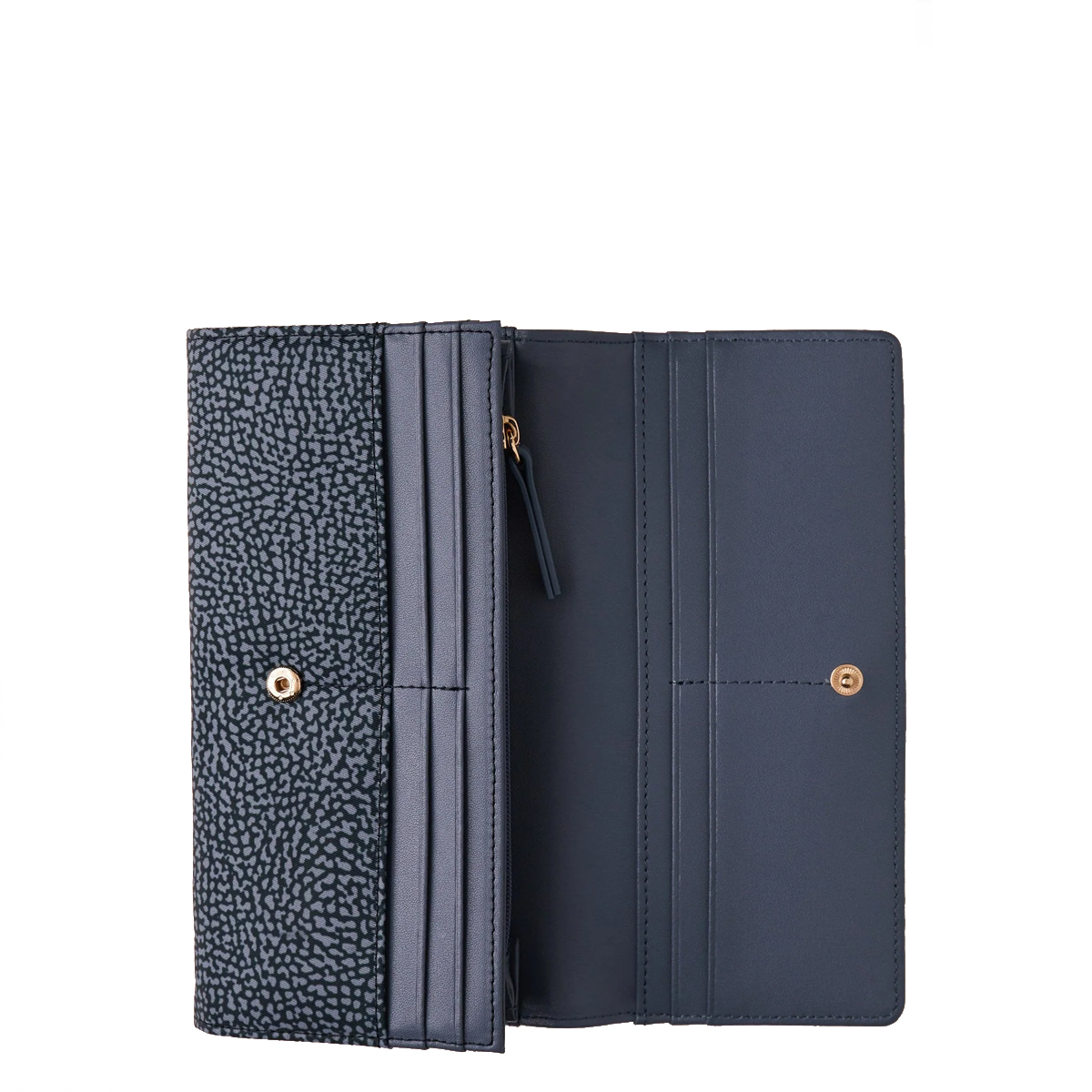 Borbonese Denim Large Wallet with RFID made of Recycled Nylon - 2