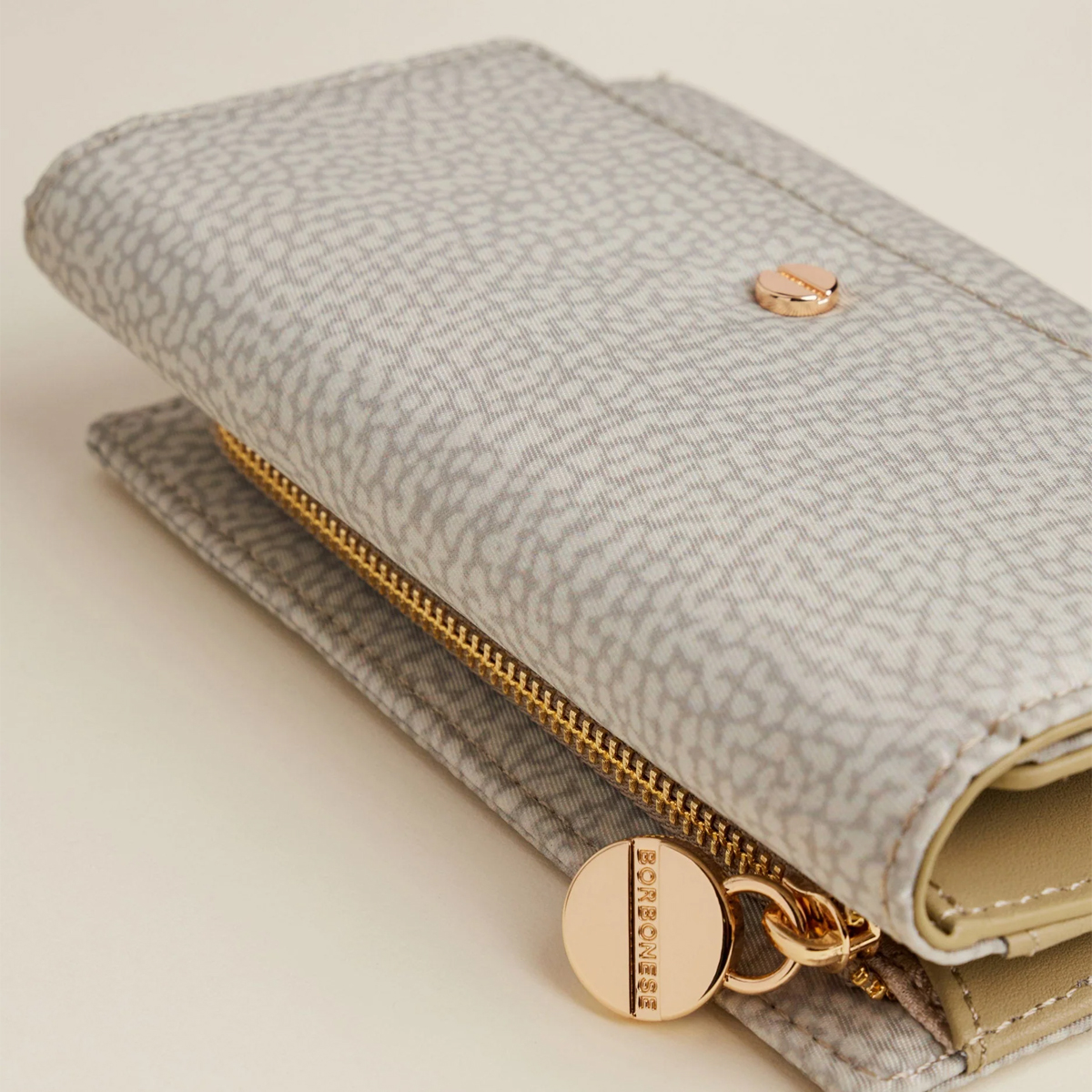 Borbonese Kaki Medium Wallet with RFID made of Recycled Nylon - 4 Borbonese Kaki Medium Wallet with RFID made of Recycled Nylon - 4