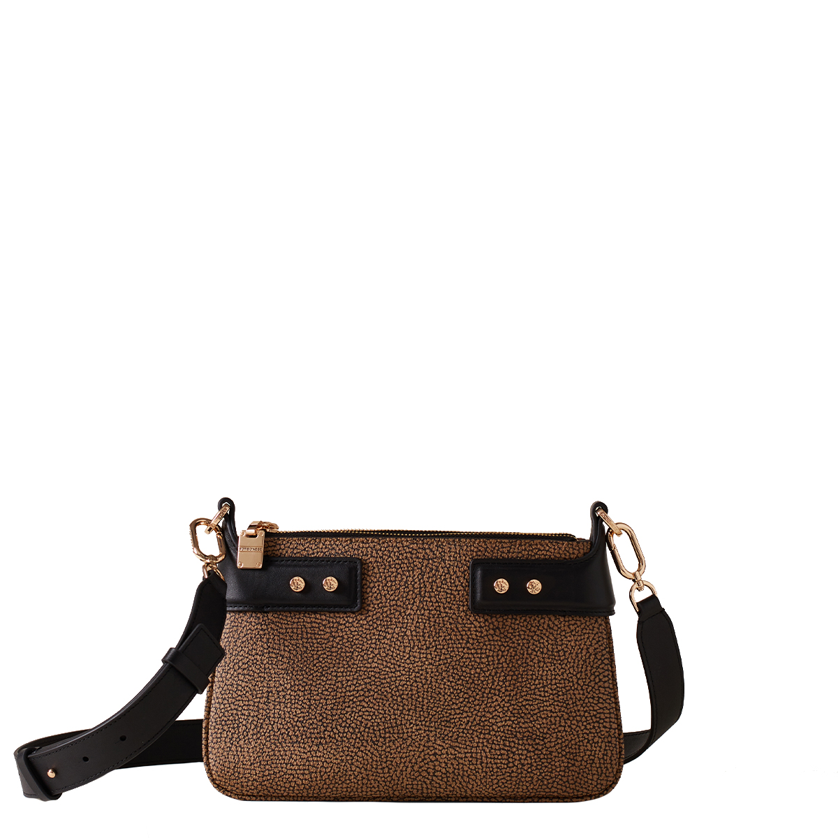 Borbonese Tracolla Armor Small OP Naturale Nero - 1