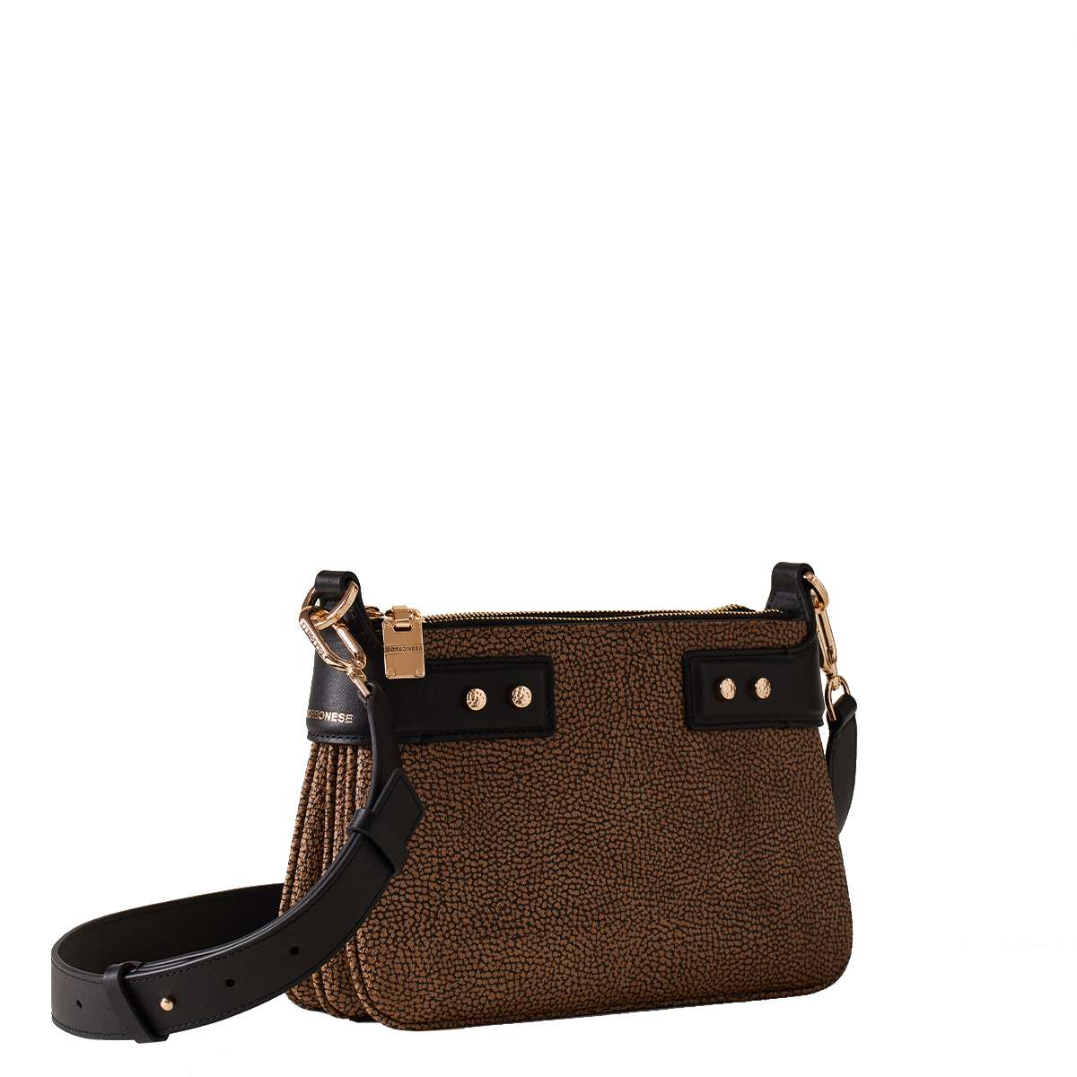 Borbonese Tracolla Armor Small OP Naturale Nero - 2