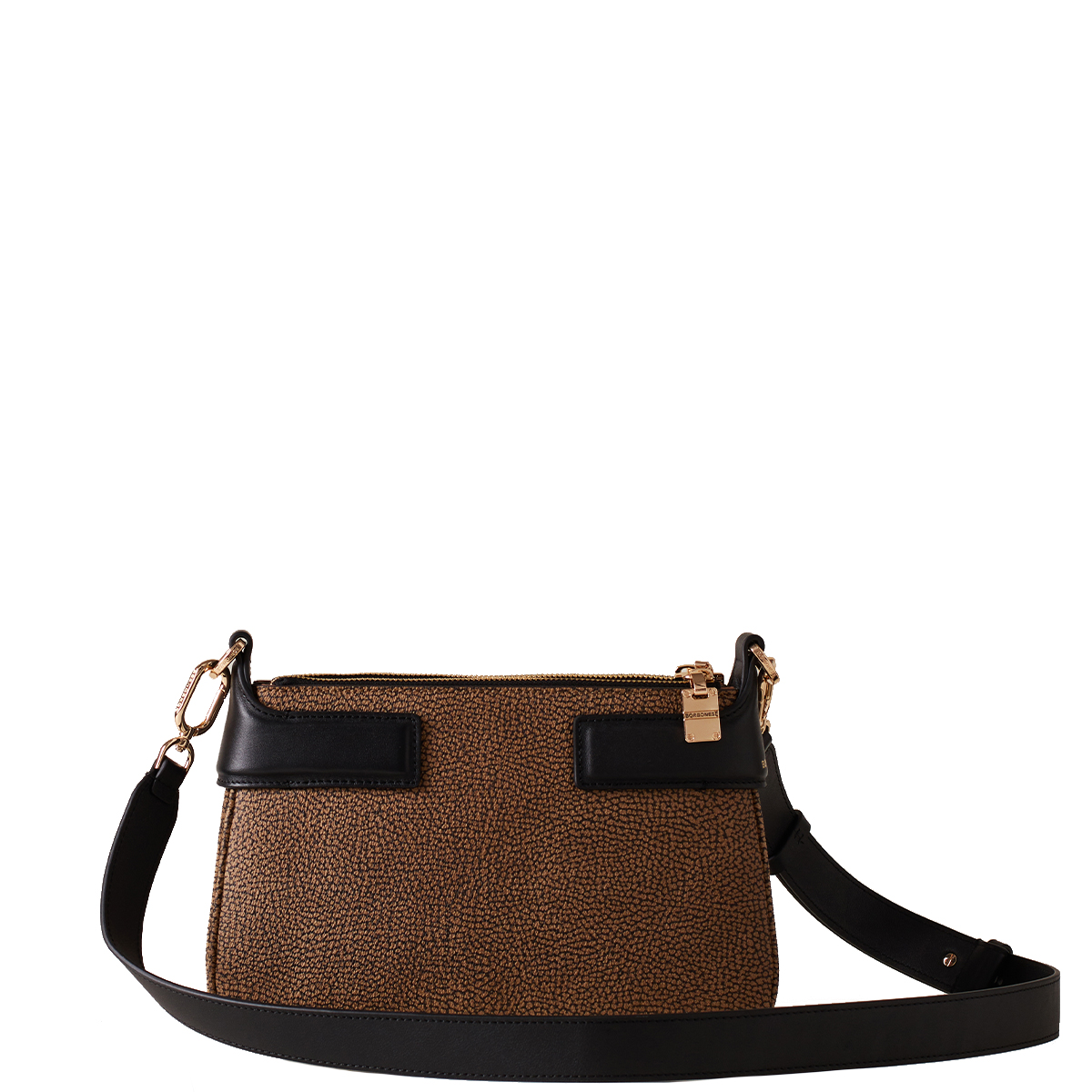 Borbonese Tracolla Armor Small OP Naturale Nero - 3