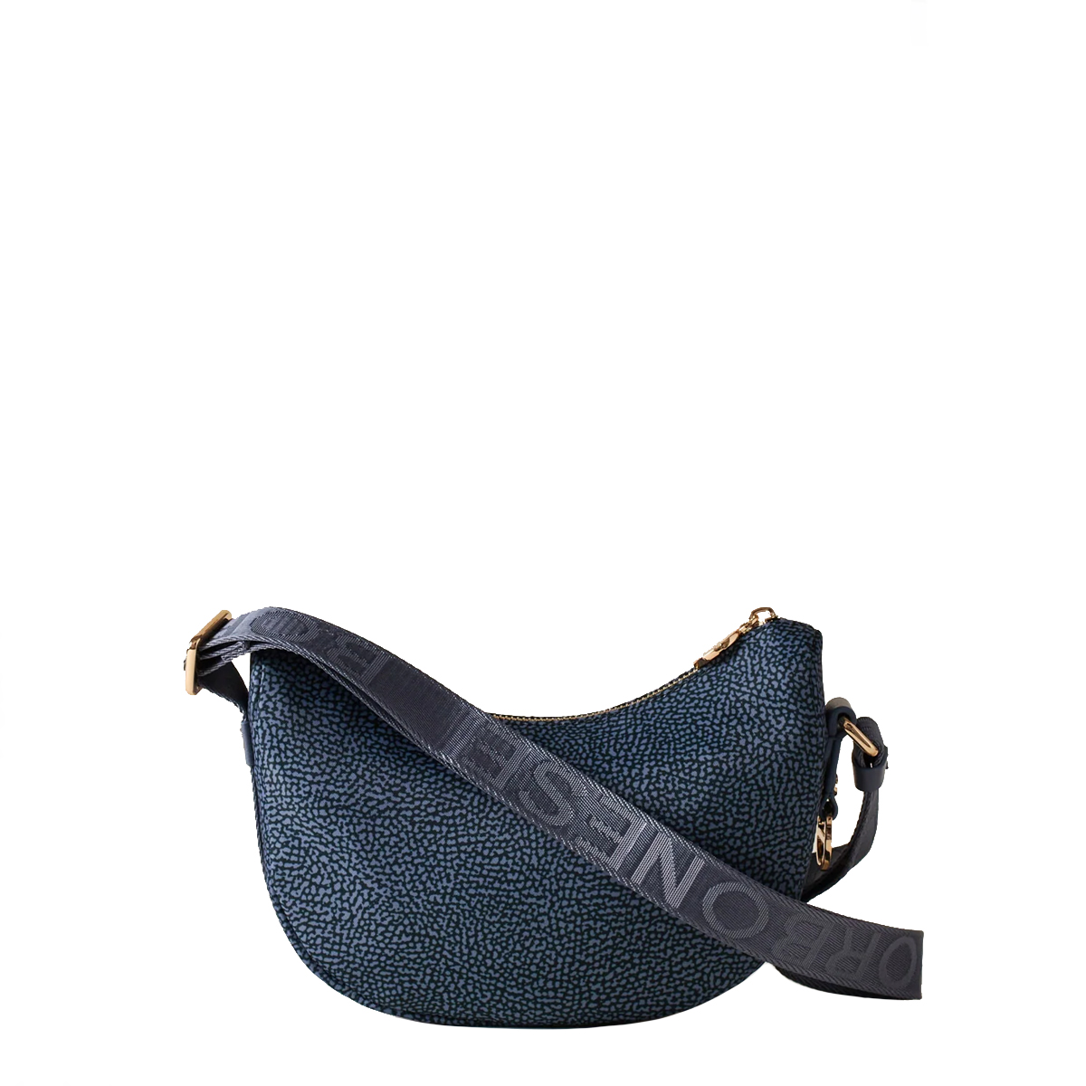 Borbonese Luna Denim Recycled Nylon Minibag with pocket - 4