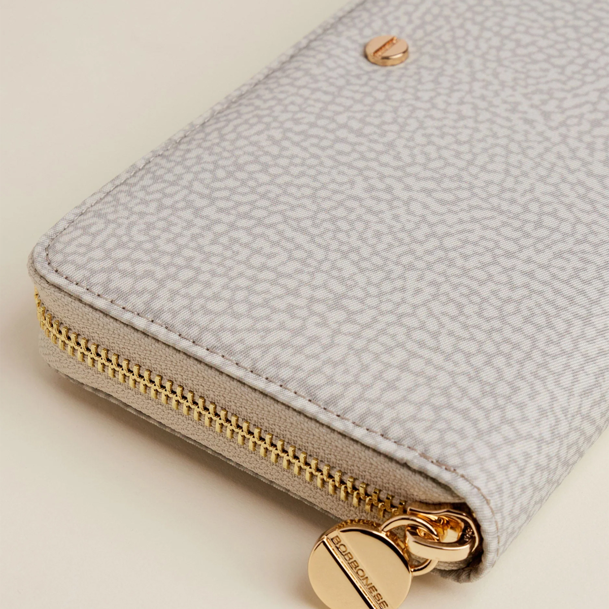 Borbonese Kaki Zip Around Large Wallet with RFID made of Recycled Nylon - 4 Borbonese Kaki Zip Around Large Wallet with RFID made of Recycled Nylon - 4