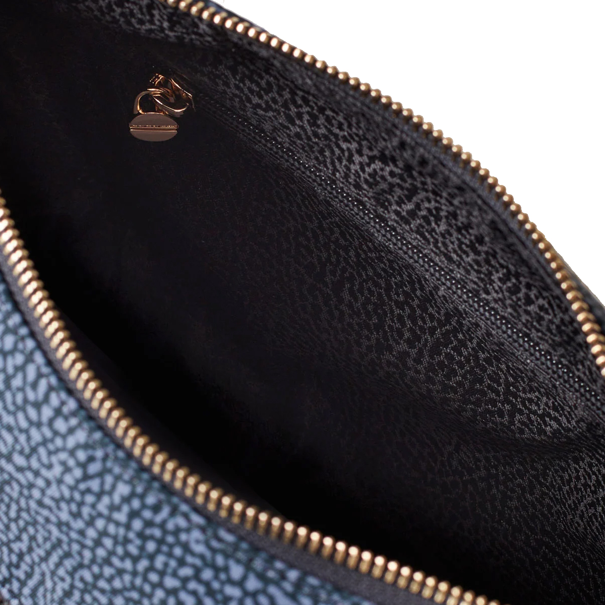 Borbonese Borsa Luna Bag Small con taschino in Nylon Riciclato Denim - 5