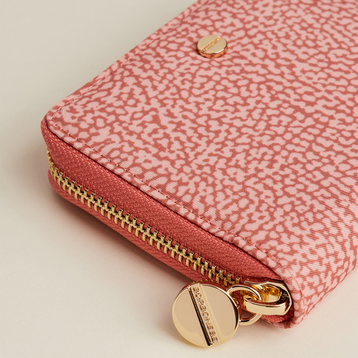 Borbonese Zip Around Medium Wallet with RFID made of Lipstick Recycled Nylon - 4