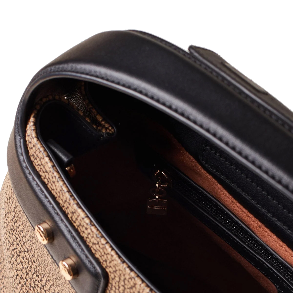 Borbonese Borsa a mano Armor Medium OP Naturale Nero - 6