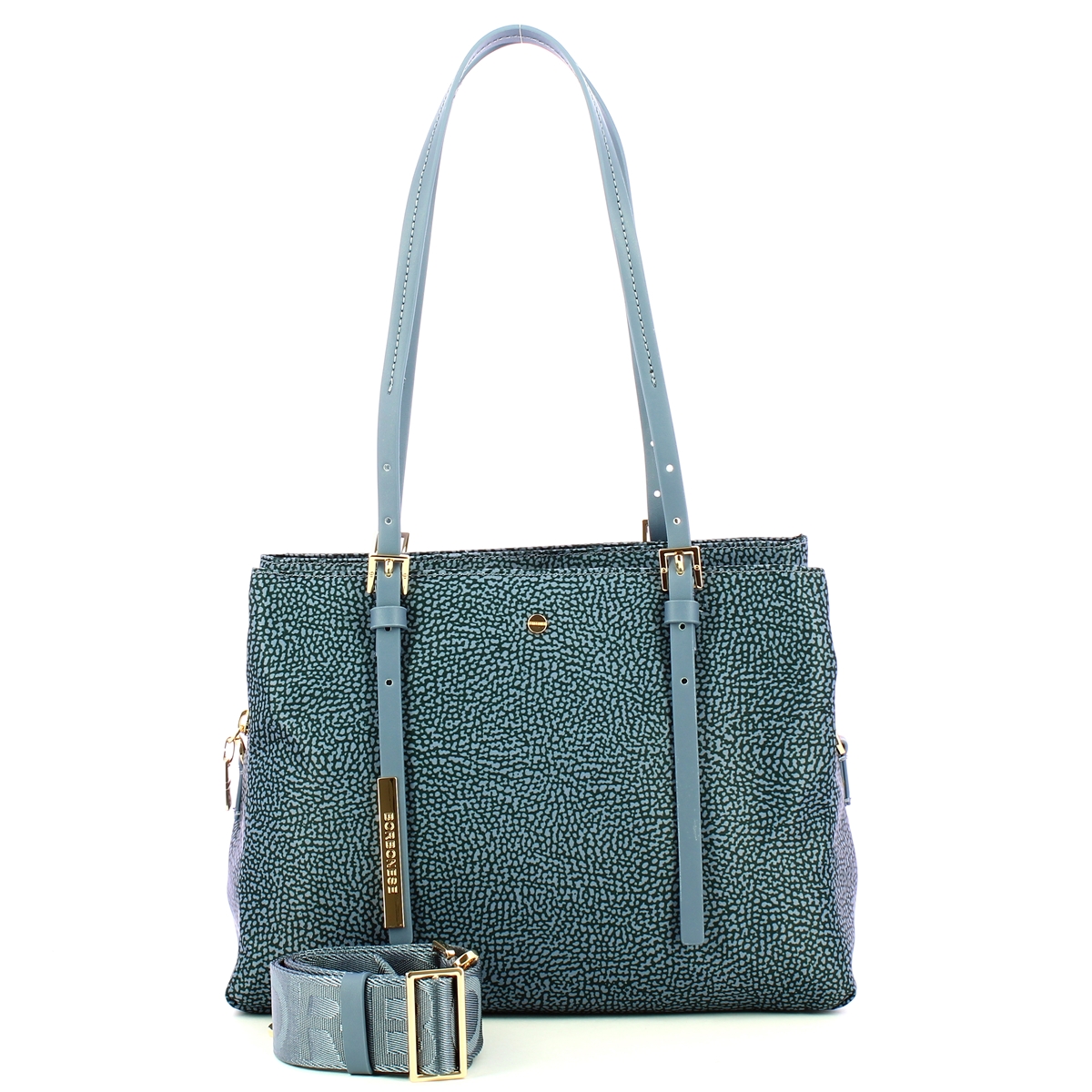 Borbonese Borsa a spalla Medium Denim - 4