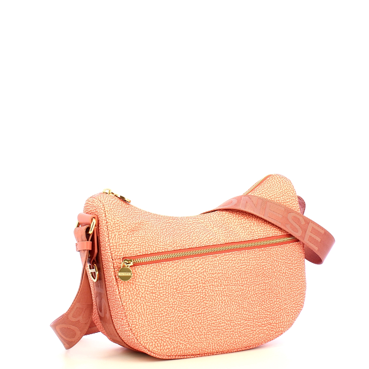 Borbonese Luna Small Lipstick Recycled Nylon Bag with pocket - 2