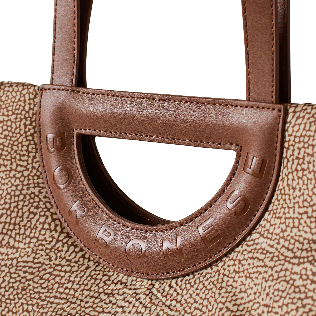 Borbonese Bouche Shopper Medium Beige Marrone - 4 Borbonese Bouche Shopper Medium Beige Marrone - 4