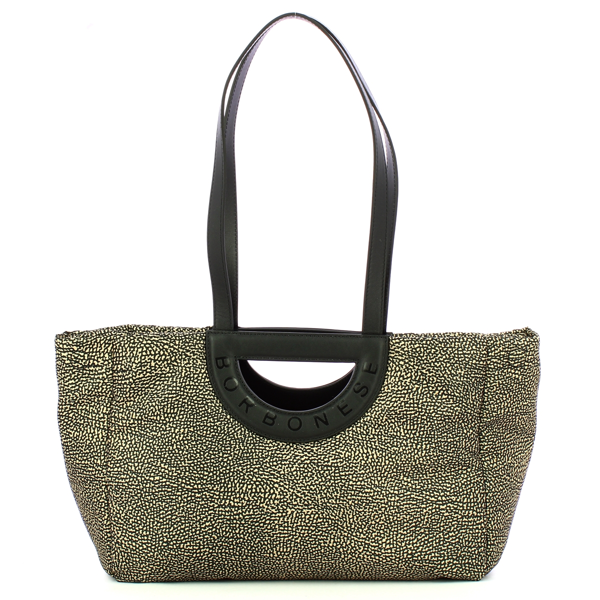 Borbonese Bouche Shopper Medium OP Naturale Nero - 1