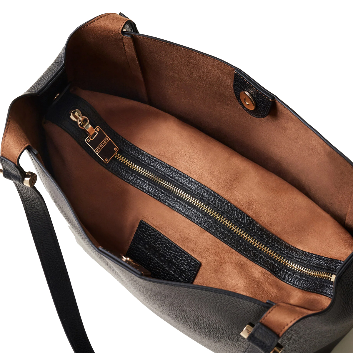 Borbonese Shopper Bolt Nero OP Naturale - 4 Borbonese Shopper Bolt Nero OP Naturale - 4