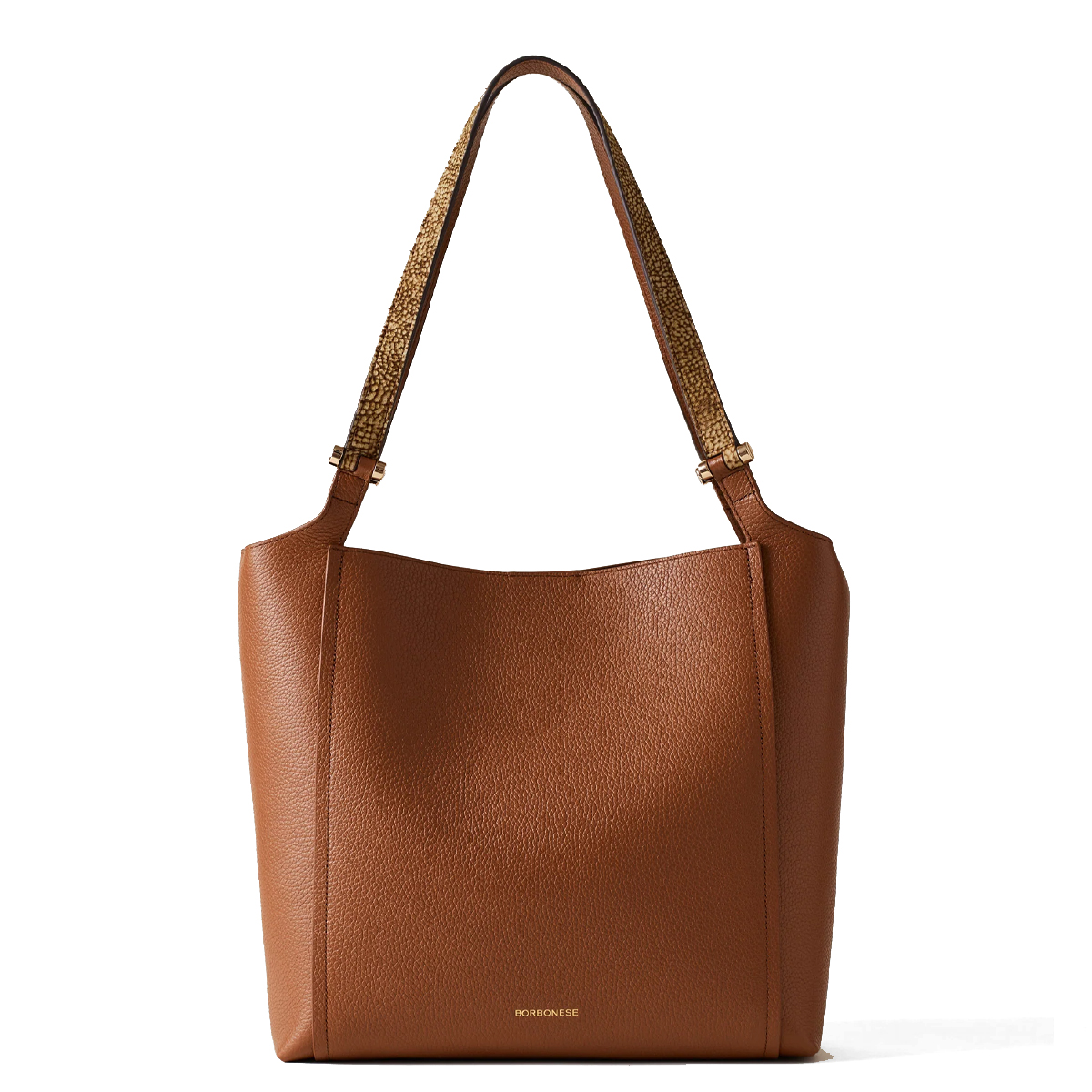 Borbonese Shopper Bolt Terracotta OP Naturale - 1