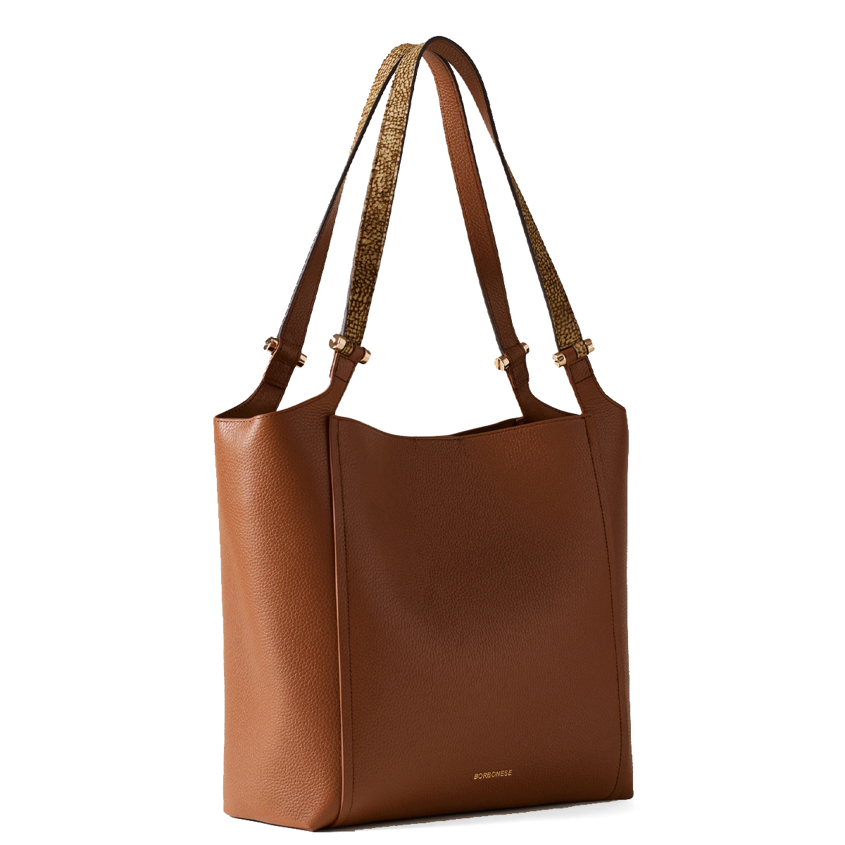 Borbonese Shopper Bolt Terracotta OP Naturale - 2