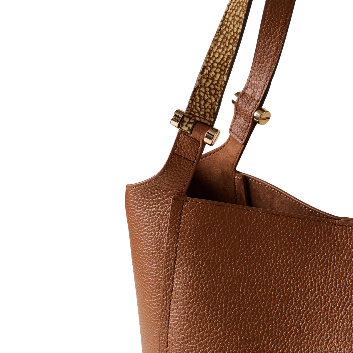 Borbonese Shopper Bolt Terracotta OP Naturale - 4