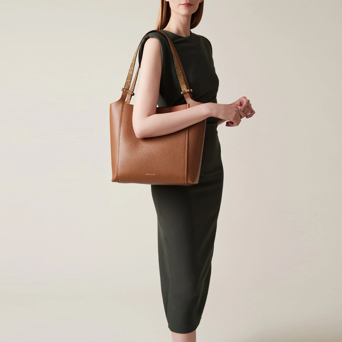 Borbonese Shopper Bolt Terracotta OP Naturale - 6